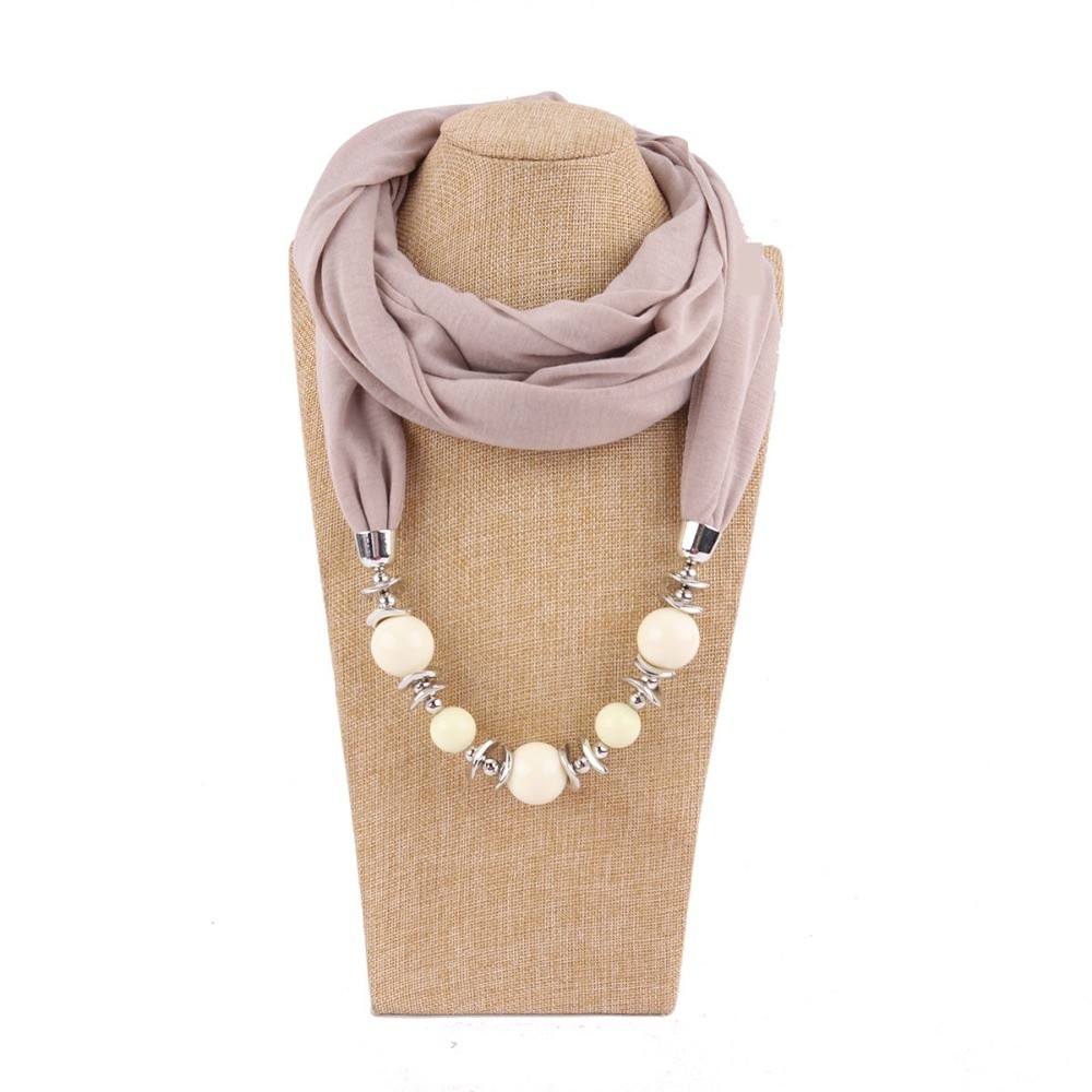 New Chiffon Scarf Beaded Solid - đánh giá và giá Infinity Scarf Knit