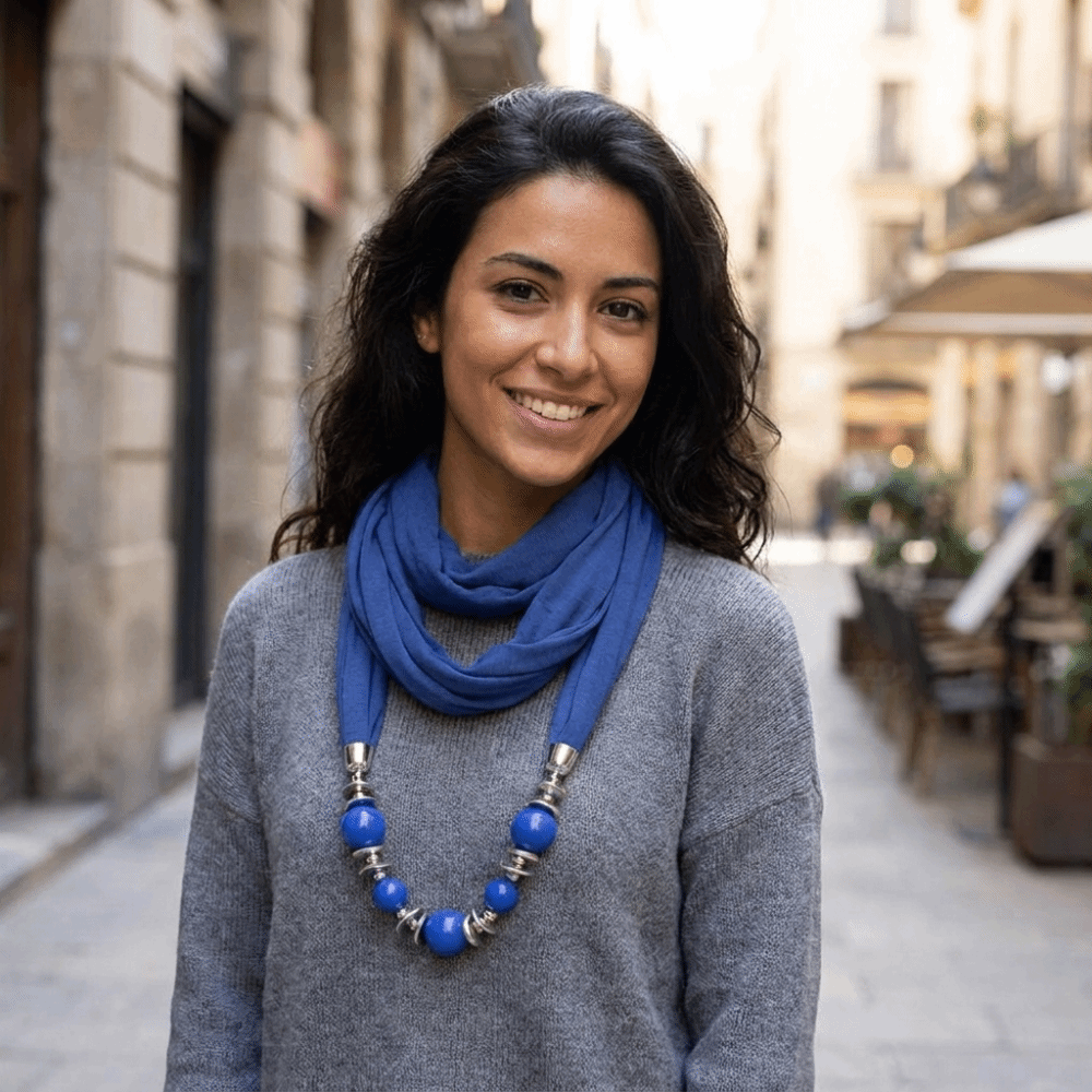 New Chiffon Scarf Beaded Solid - đánh giá và giá Infinity Scarf Knit