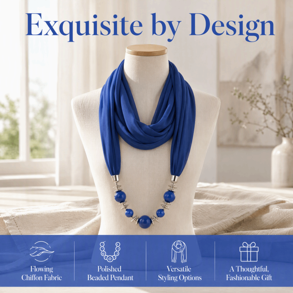 New Chiffon Scarf Beaded Solid - đánh giá và giá Infinity Scarf Knit