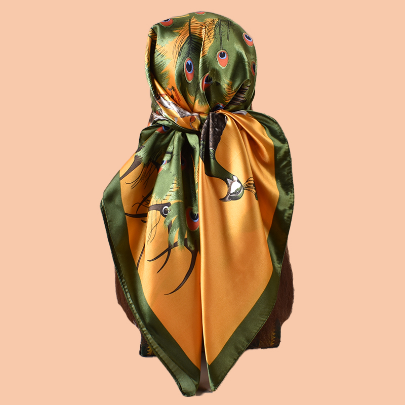 1PC Ladies Large Square Scarf  - đánh giá và giá Scarf Silk Square